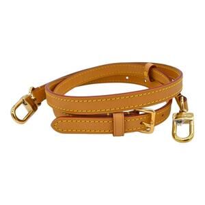 Louis Vuitton Tan Leather Adjustable Strap Gold-Tone Hardware
